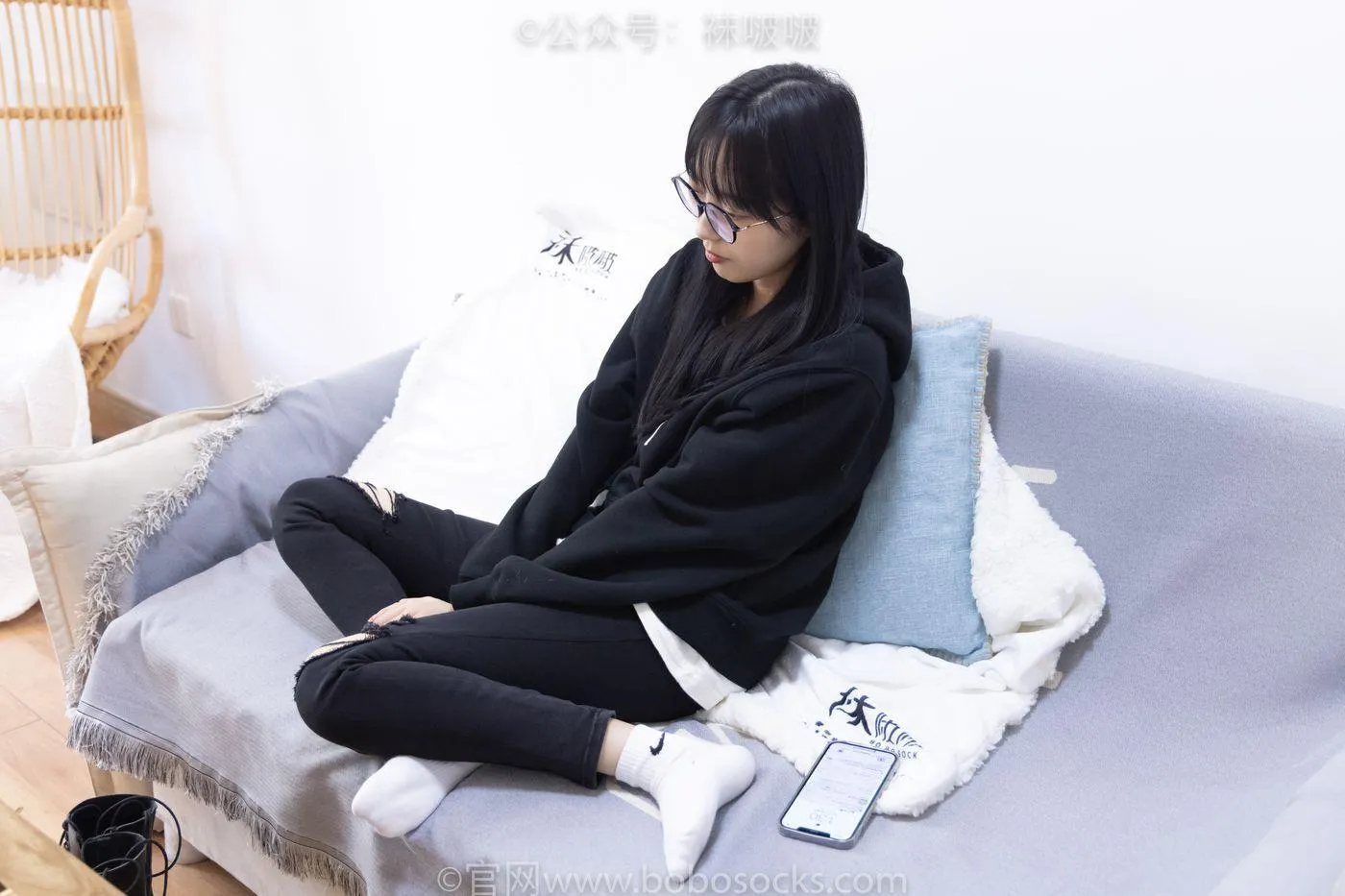 [BoBoSocks袜啵啵]NO.061 稚予-短靴、白棉袜、裸足 [145P]插图8